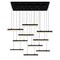 Cwi Lighting Stagger Integrated LED Black Chandelier 1588P48-10-101 - alternate 1